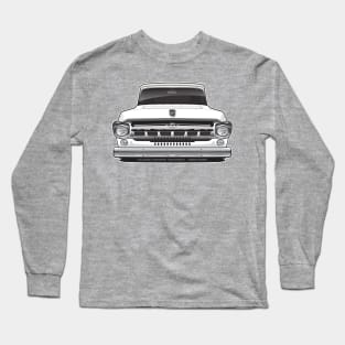 1957 ford truck BW Long Sleeve T-Shirt